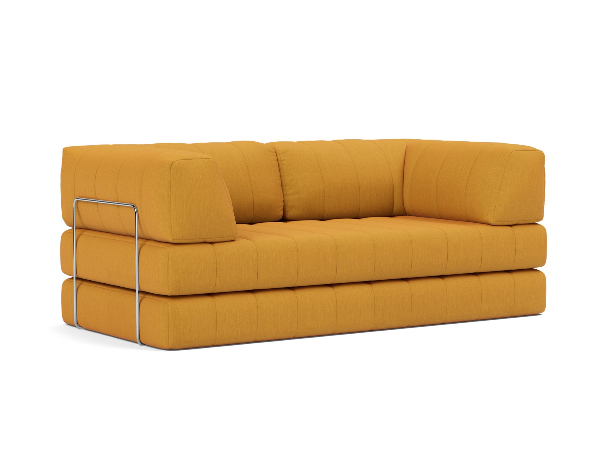 Schlafsofa CozyPad mit Armlehnen Flachgewebe Elegance 507-Burned-Curry