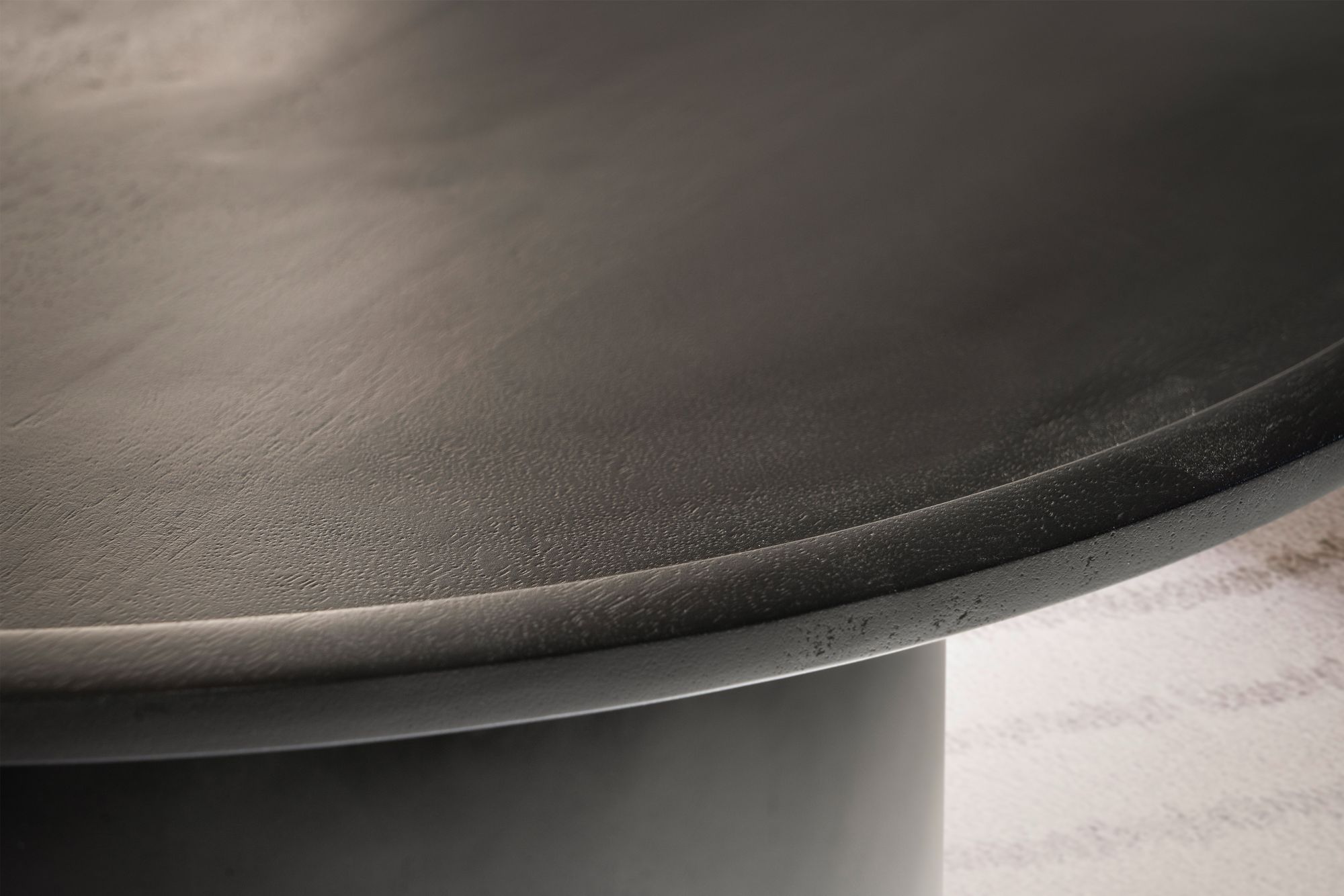 Couchtisch Asker Massivholz Schwarz Ø 60 × H 40 cm