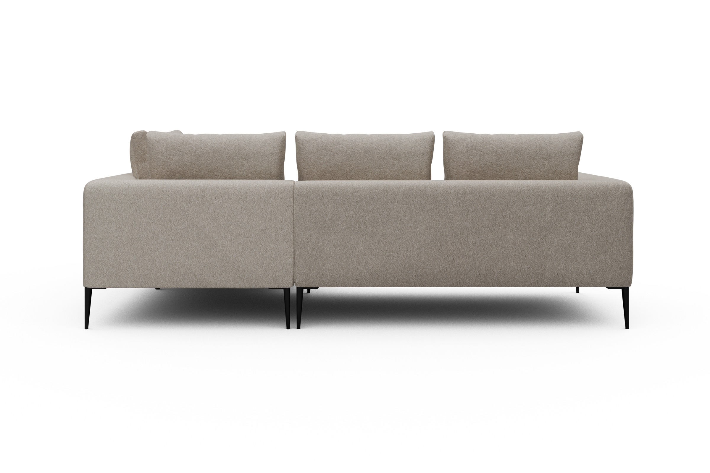 Ecksofa Paul Relax-Ecke rechts mit 2-Sitzer Aivi-Lace-Beige