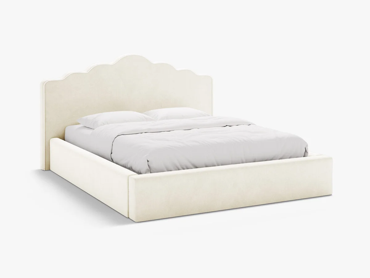 Micadoni Dream Samtbett mit Bettkasten und Kopfteil – Original-Produktaufnahme