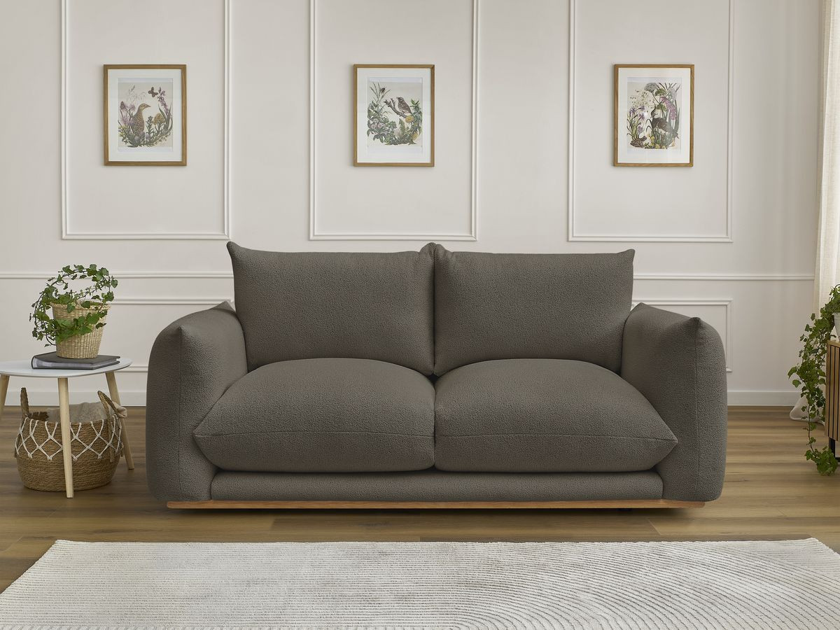 Bobochic Ernest Sofa 2-Sitzer Bouclé-Stoff Braun