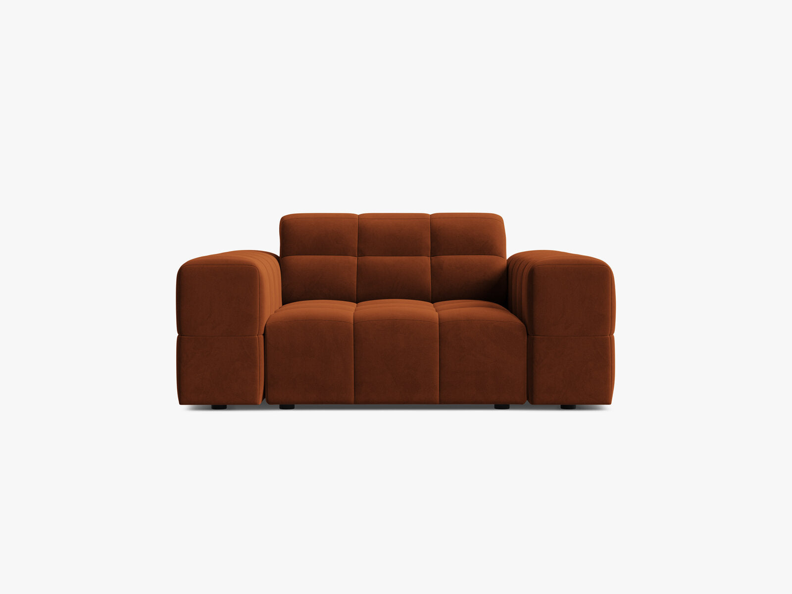 Micadoni Sessel Jennifer 1-Sitzer Samt Bluvel Terrakotta