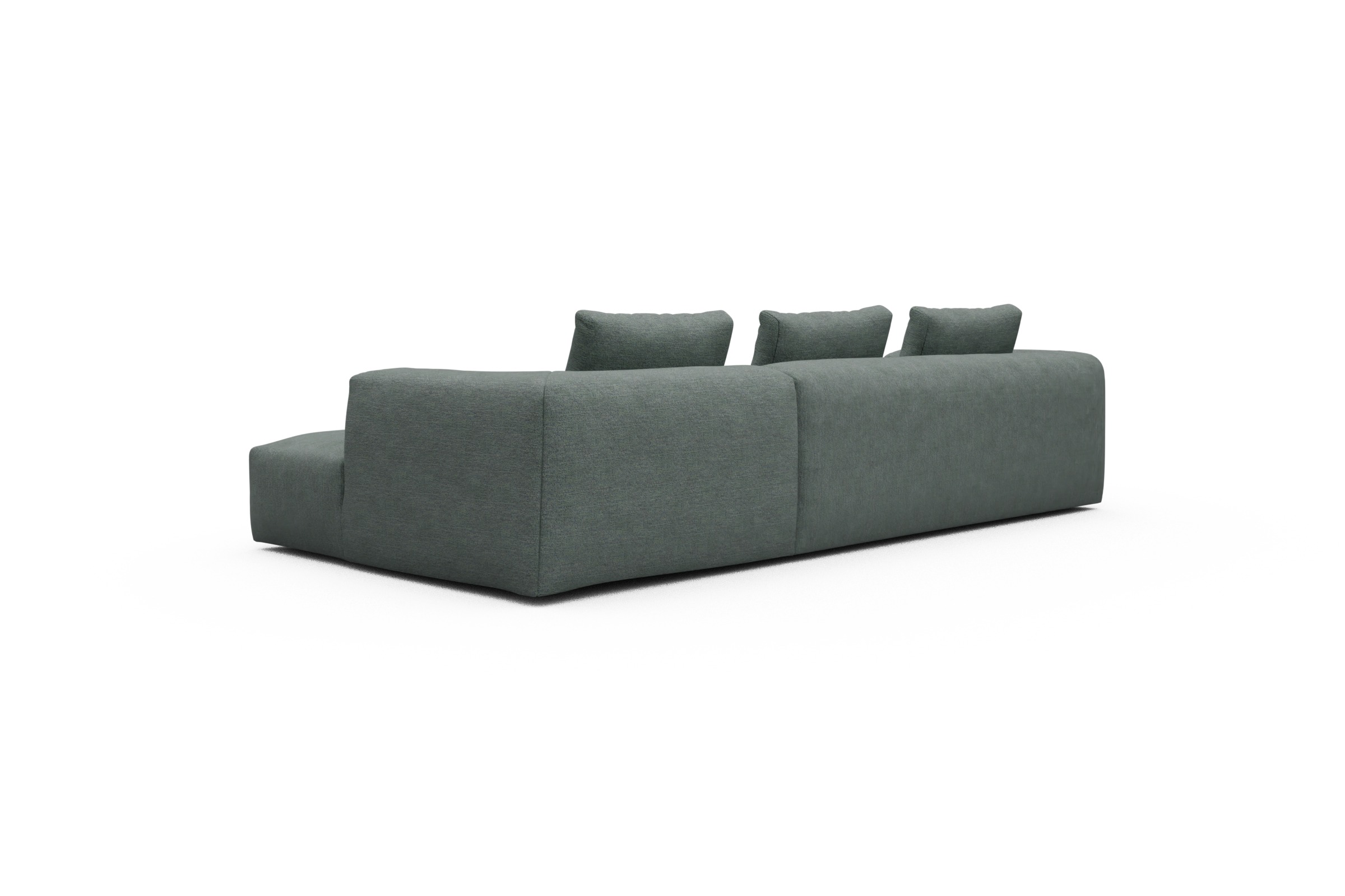 Ecksofa Fred Chaiselongue rechts mit 2,5-Sitzer Carreno-Ice-Blue