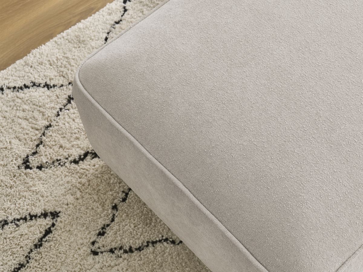 Bobochic Zephyr Pouf Strukturstoff Beige