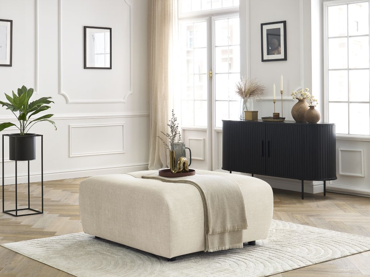 Bobochic Arsene Pouf Samt Beige