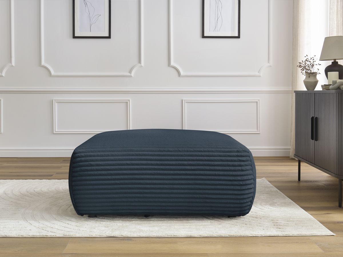 Bobochic Lucien Pouf Breitcord weich Dunkelblau