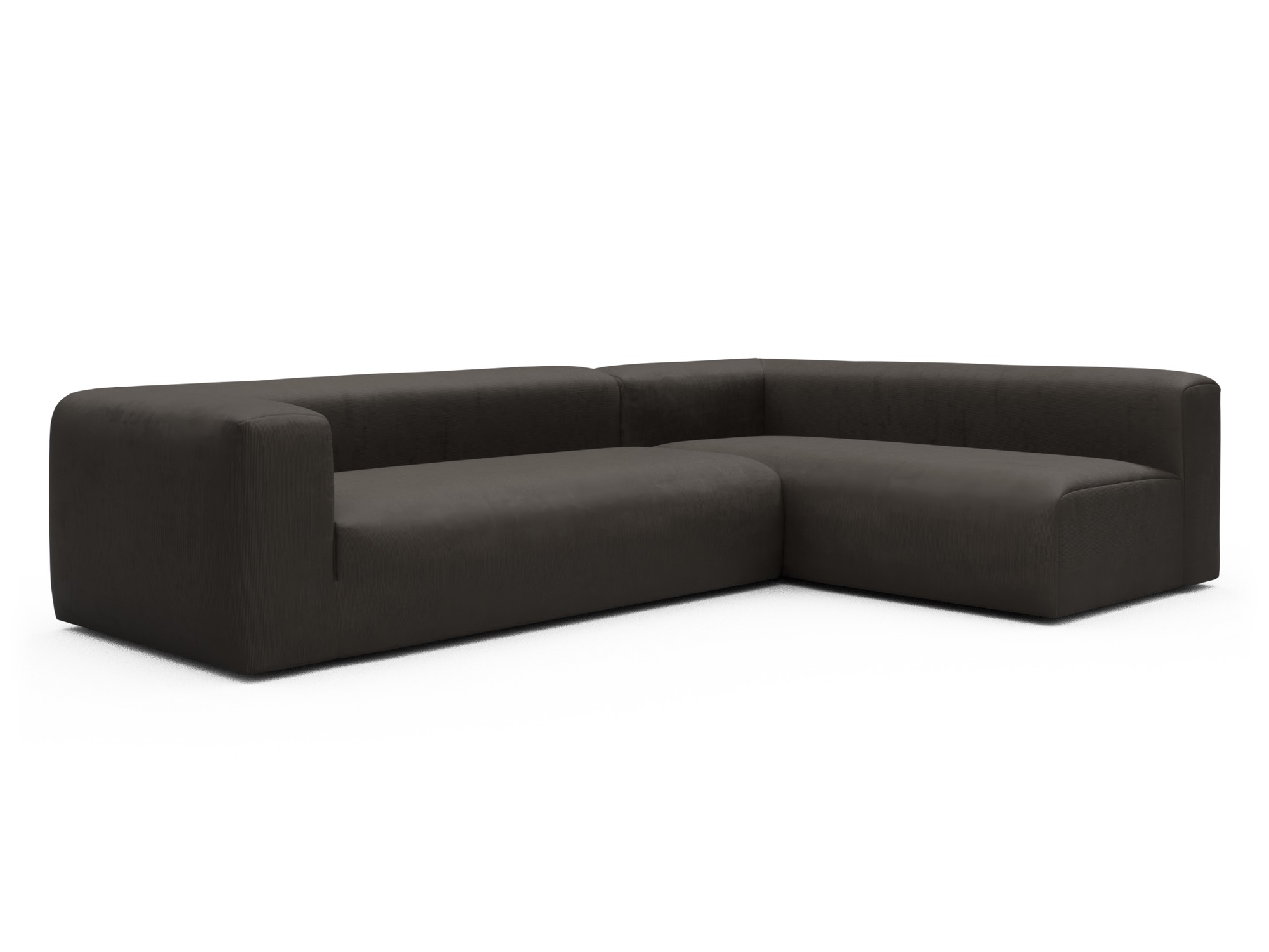 Skandi Home Ecksofa Fred 2x 2,5-Sitzer rechts offen Cordufine-Taupe moebelfaktor