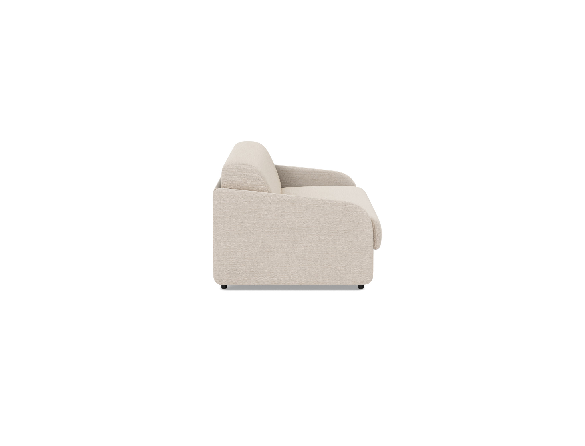 Schlafsofa Eivor mit Taschenfederkernmatratze 160 Webstoff Blida 612-Sand-Grey