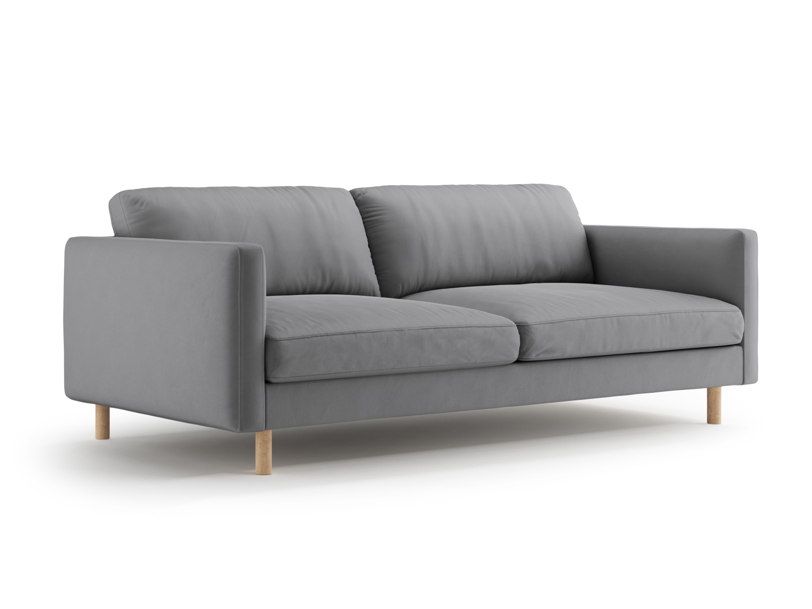 Micadoni Sofa Eden 4-Sitzer Samt Grau