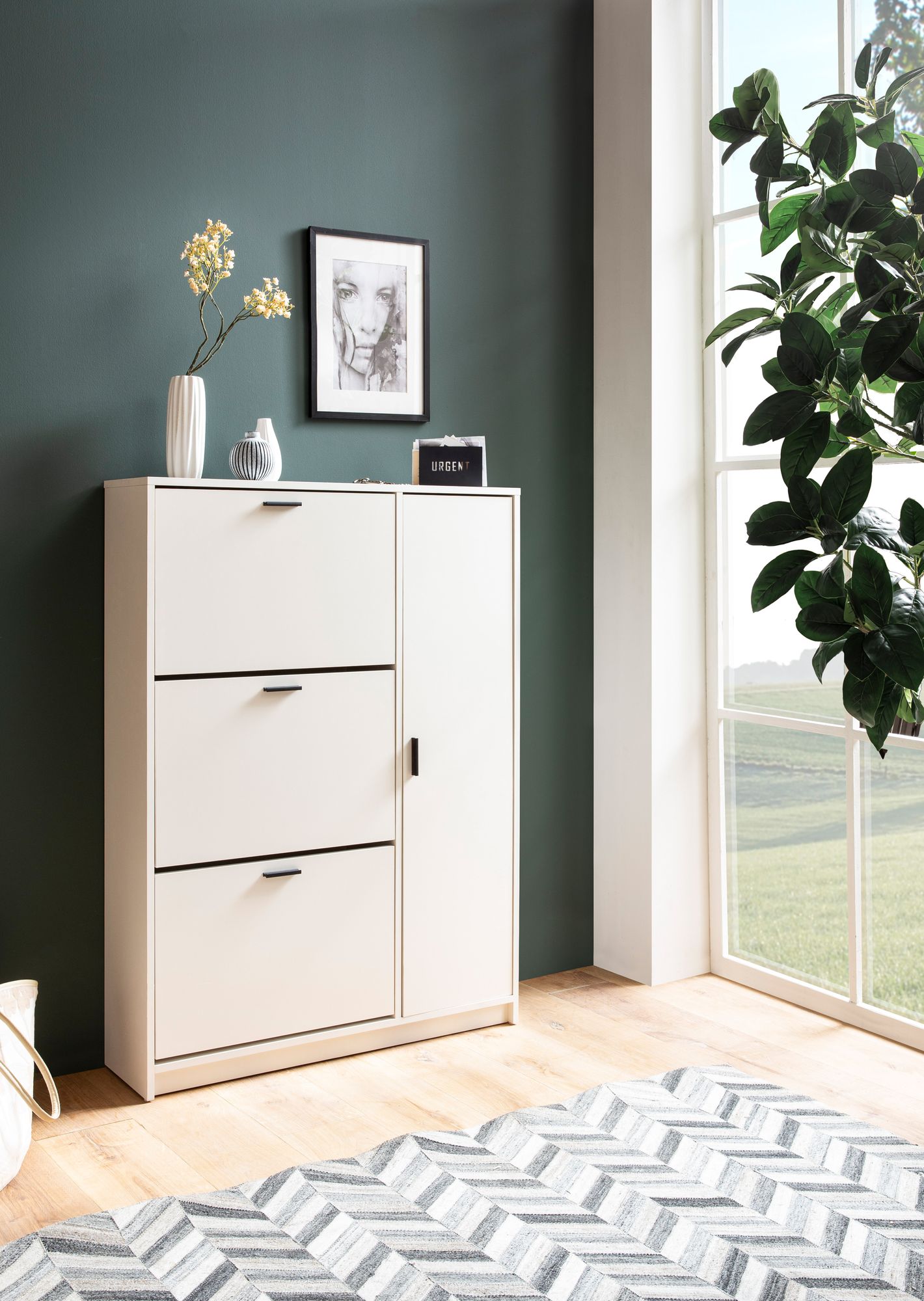 Schuhschrank Eidsfoss Weiß 90 × 24 × 120 cm