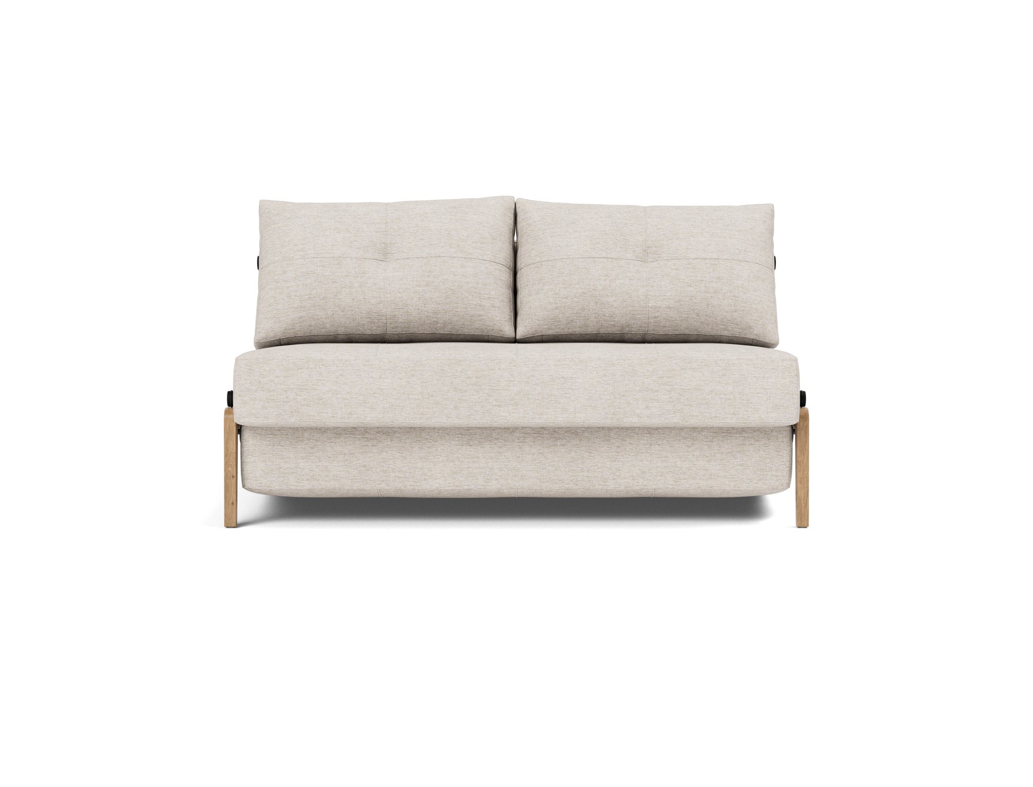 Schlafsofa Cubed 140 Chenille Yuveno 470-Natural Beine Eiche