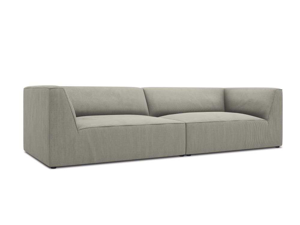 Cosmopolitan Design Sofa Siena 4-Sitzer Kord Scala Hellgrau