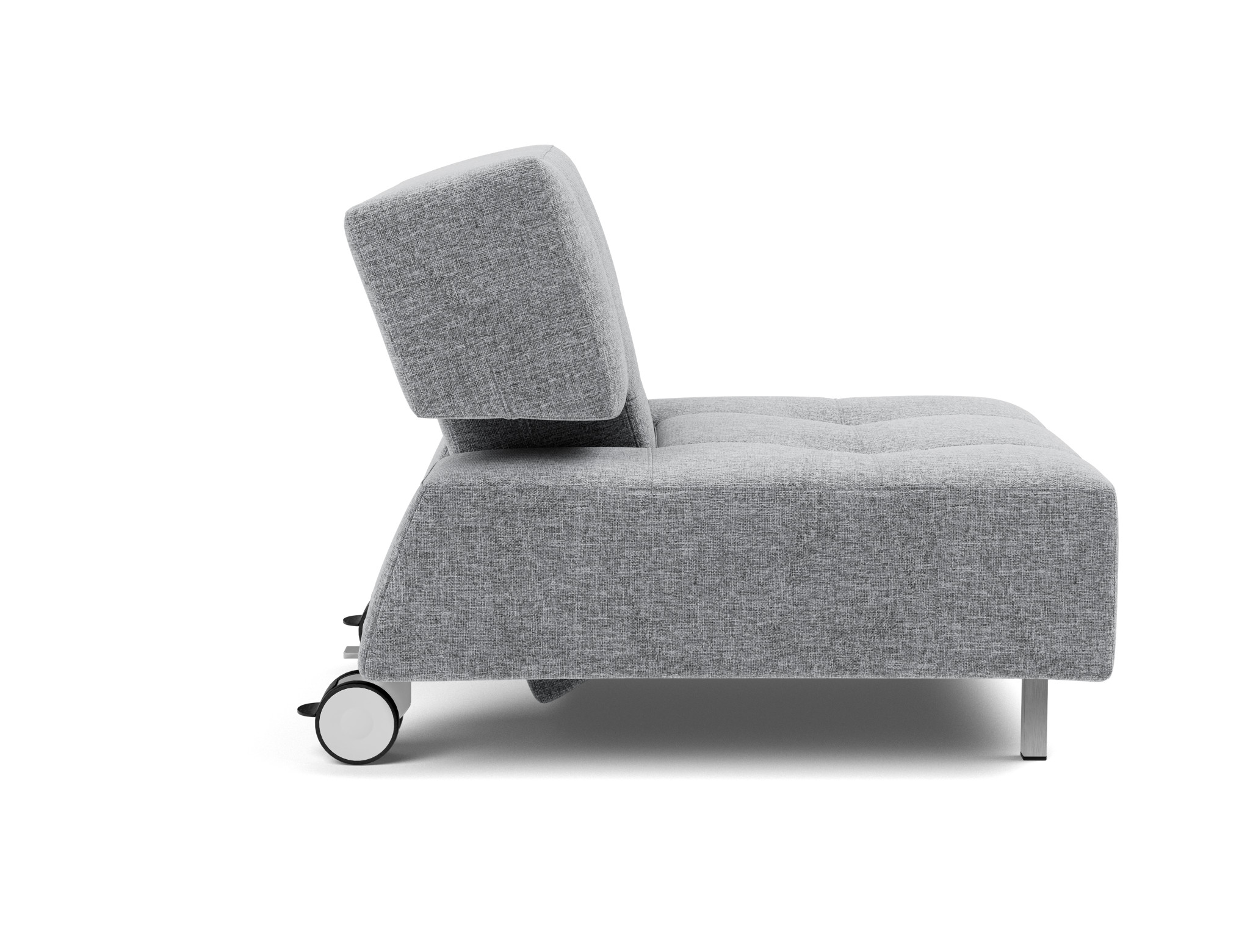 Sessel Long Horn D.E.L. Strukturierter Stoff Twist 565-Granite
