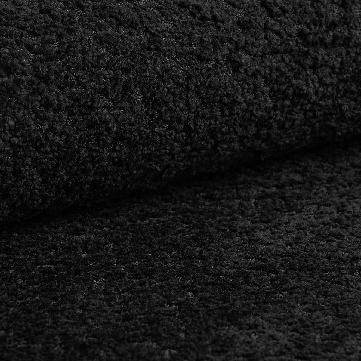 Micadoni Stauraumbett mit Kopfteil Mount Boucle Coral Schwarz 140x200