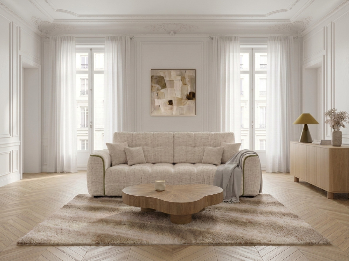 Bobochic Palais royal Sofa 3-Sitzer Chenille Grün