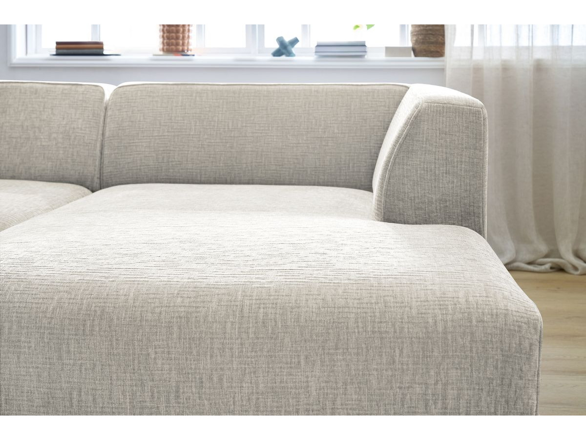 Bobochic Megeve Ecksofa Strukturstoff Beige Ecke rechts