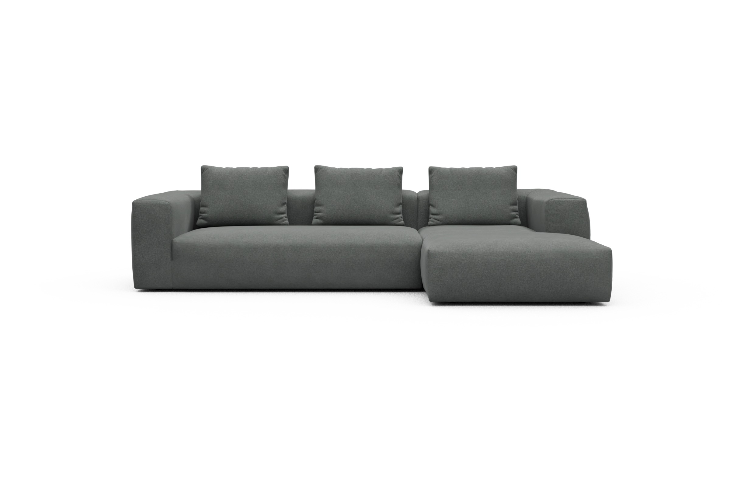 Skandi Home Ecksofa Fred Chaiselongue rechts mit 2,5-Sitzer Satya-Steel moebelfaktor