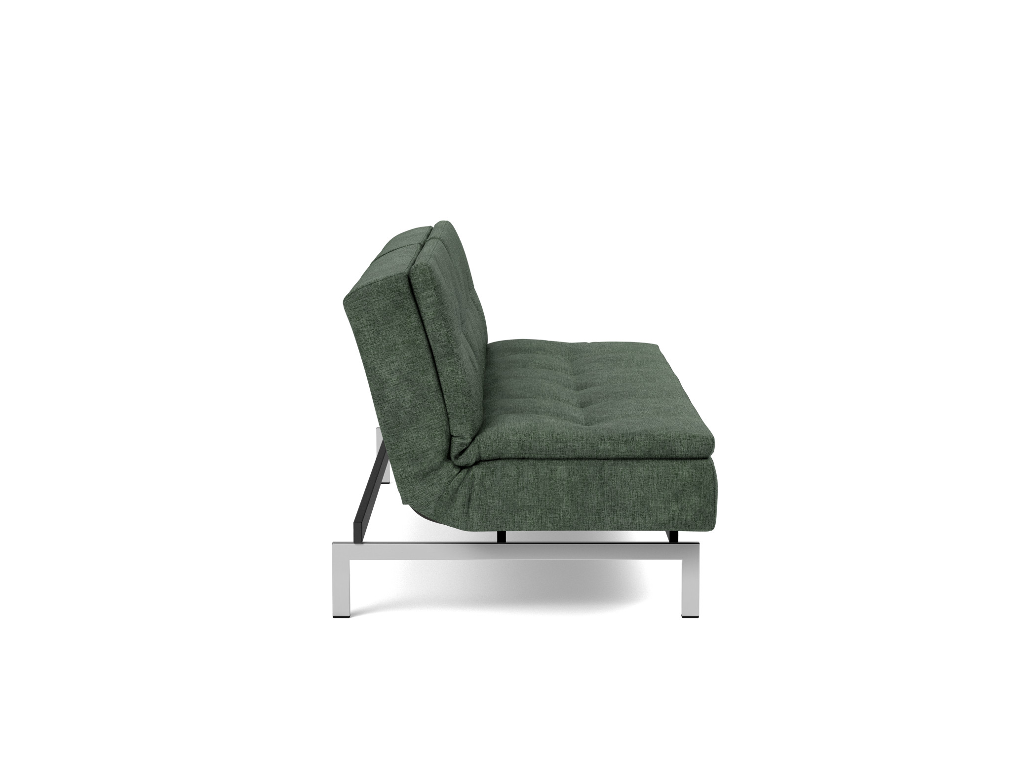 Schlafsofa Dublexo Flachgewebe Avella 281-Pine-Green Beine Chrom