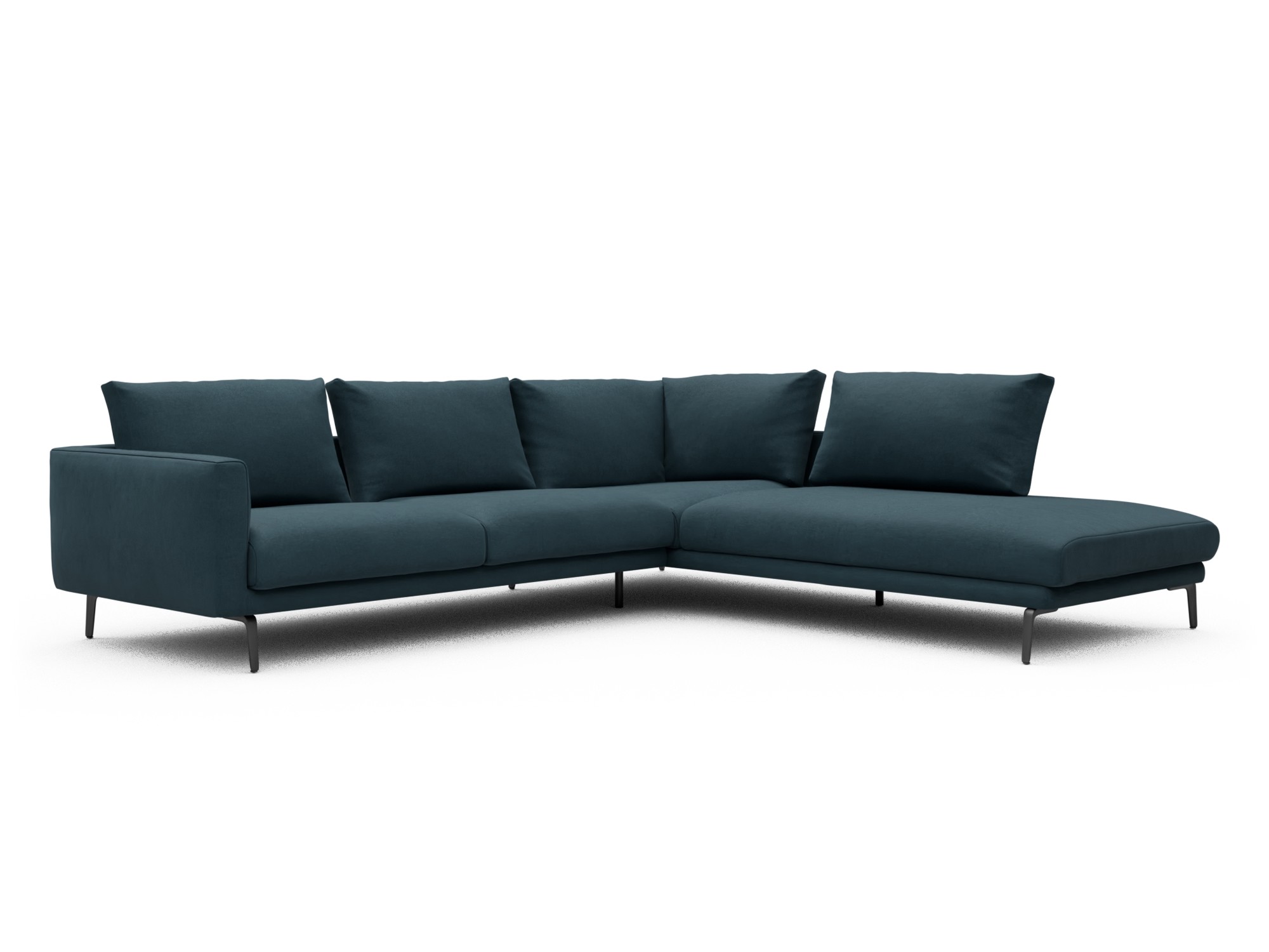 Skandi Home Ecksofa Karl Relax-Ecke rechts mit 2,5-Sitzer Satya-Indigo moebelfaktor