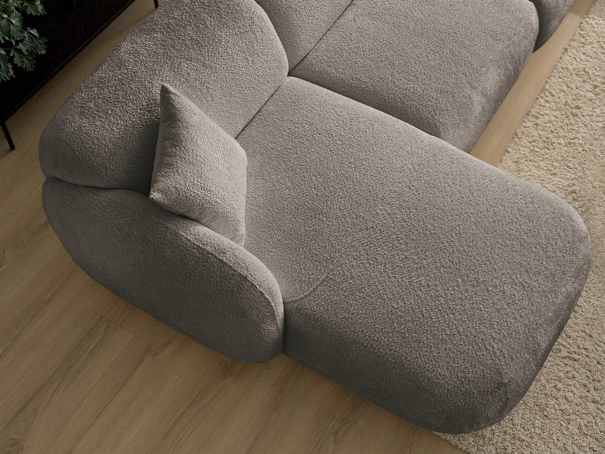 Bobochic Anda Ecksofa 292 × 163 cm Chenille Taupe Ecke links