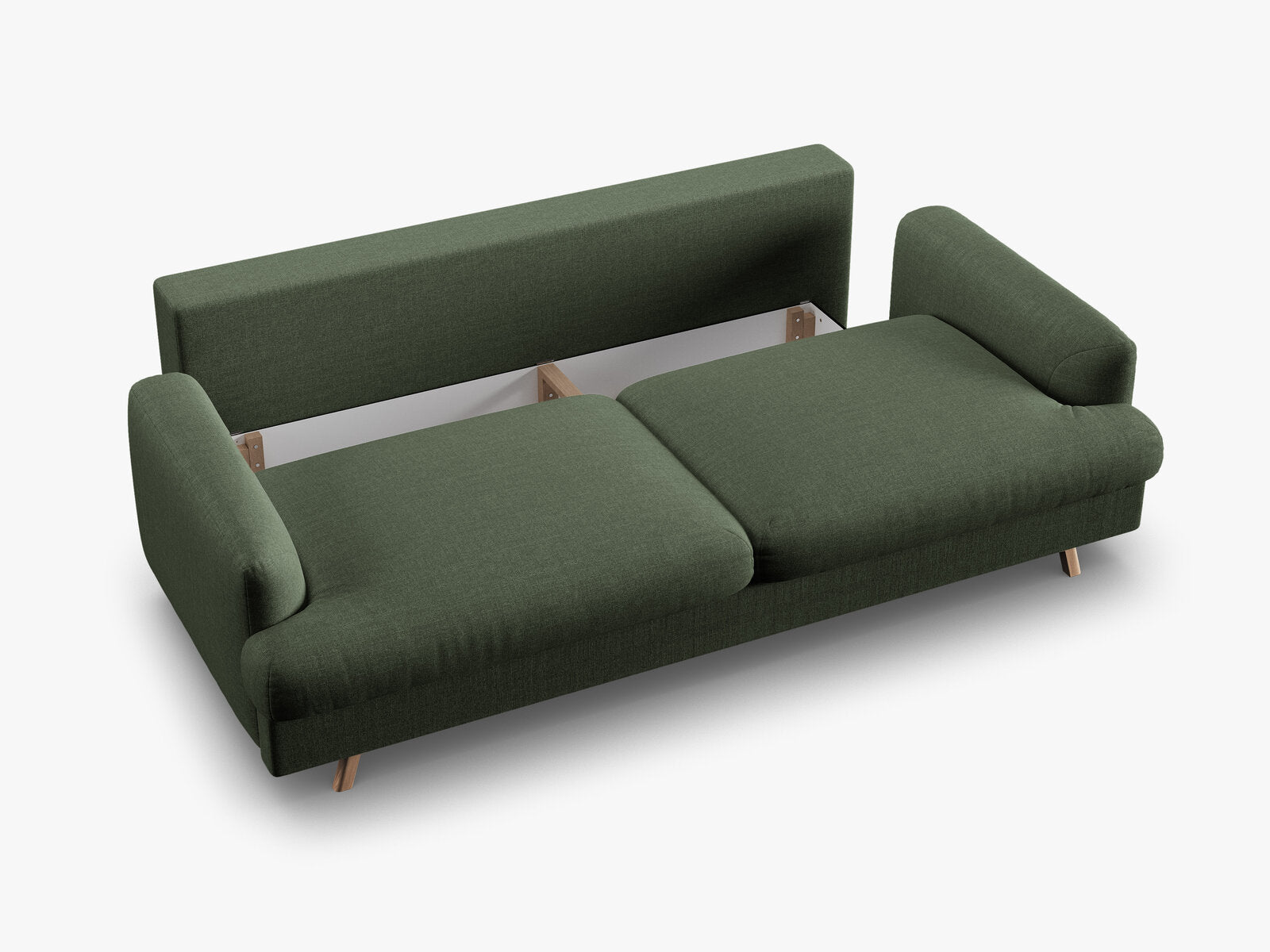 Micadoni Naomi Sofa Mit Bettfunktion Und Stauraum Strukturierter Stoff Liberty Moosgrün