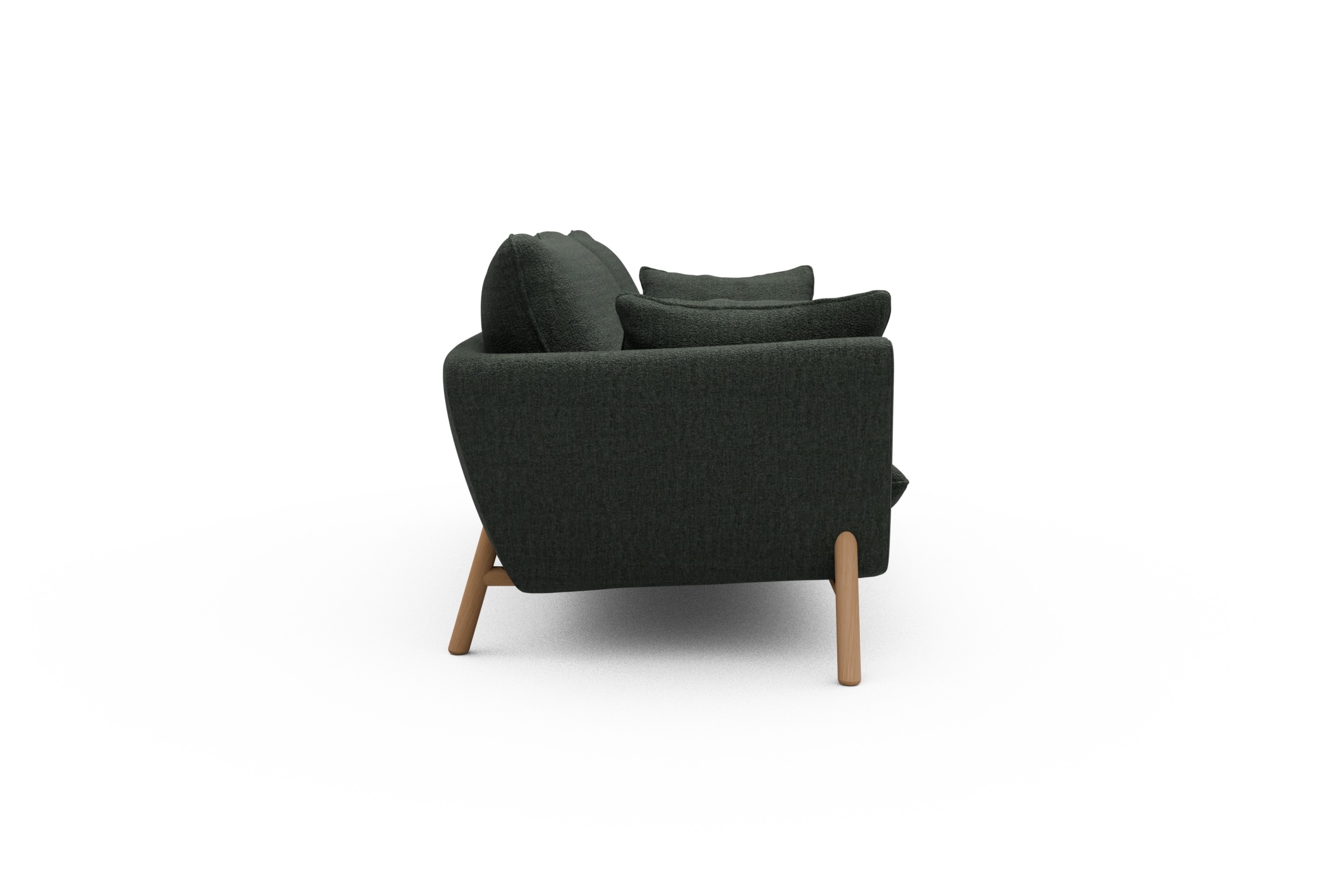 Sofa Emil 3-Sitzer Beinfarbe Eiche Natur Aivi-Pine-Green