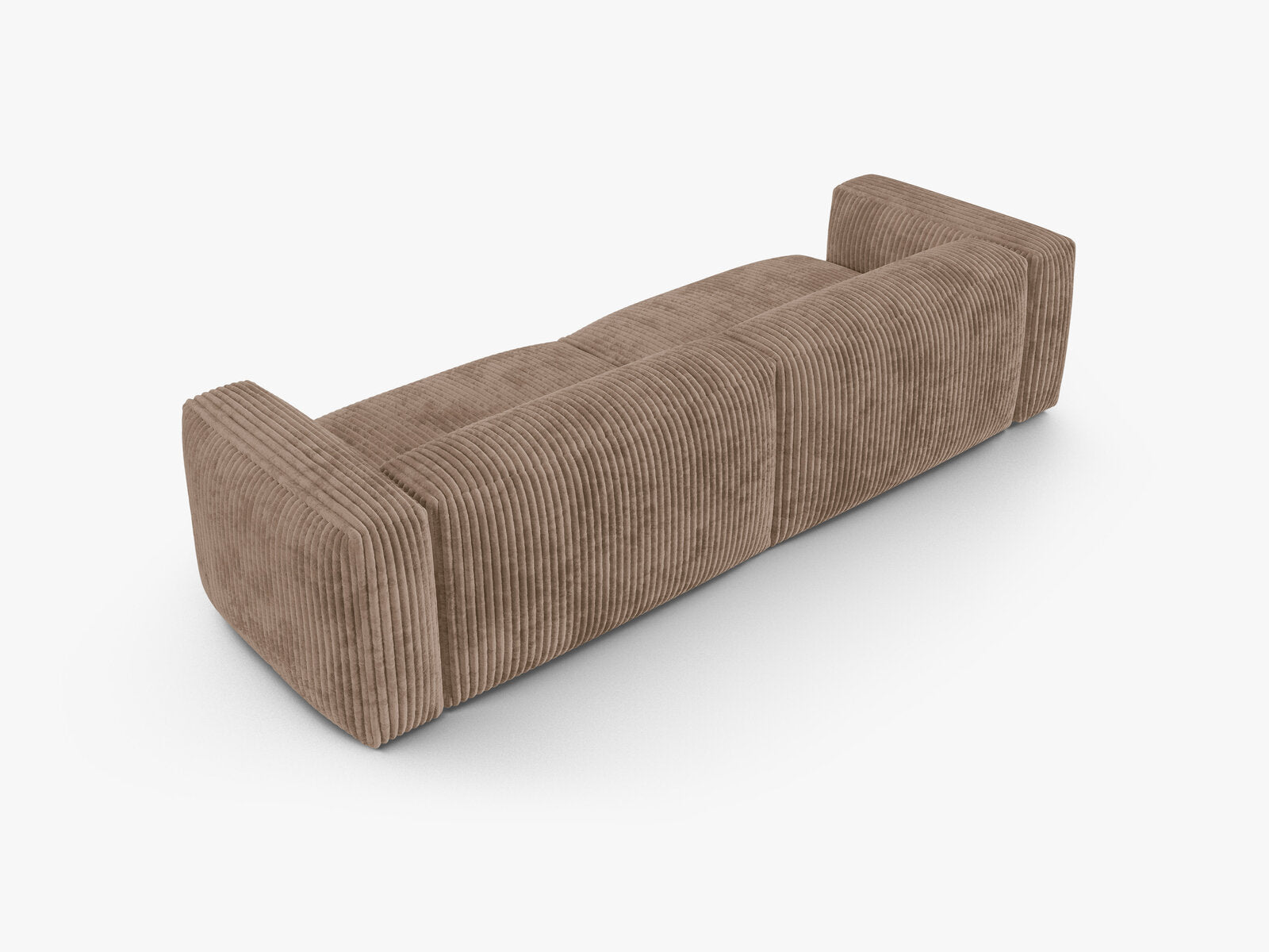 Micadoni Sofa Martina 4-Sitzer 90cm Sitztiefe Kord Tilia Eichel
