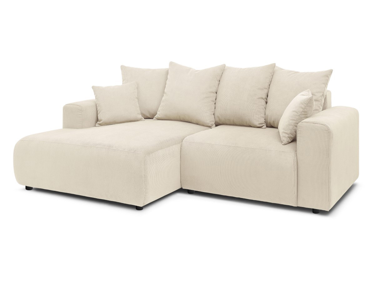 Bobochic Enjoy Ecksofa Cordsamt Beige Ecke links