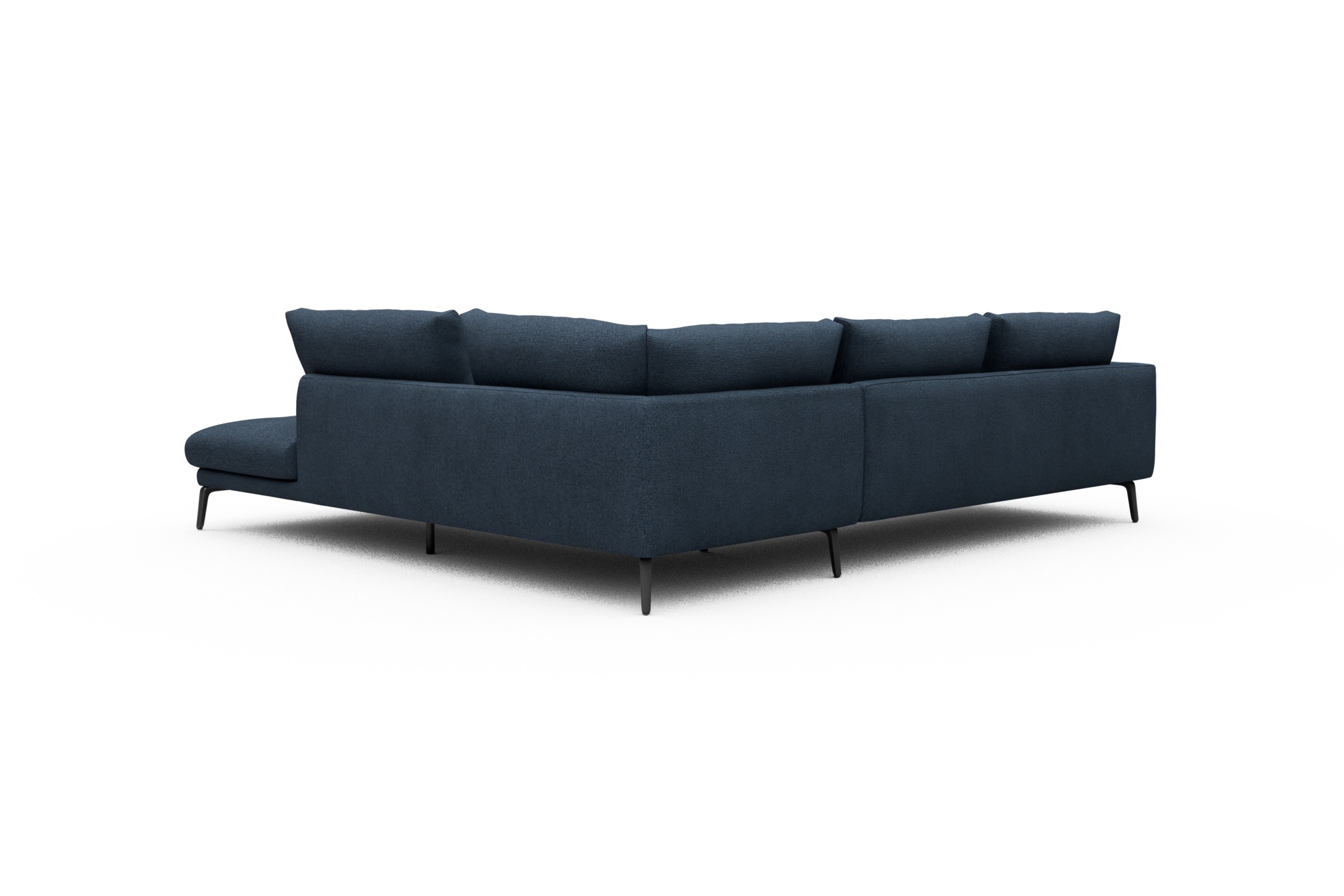 Ecksofa Karl Relax-Ecke rechts mit 2,5-Sitzer Boucle-Blue