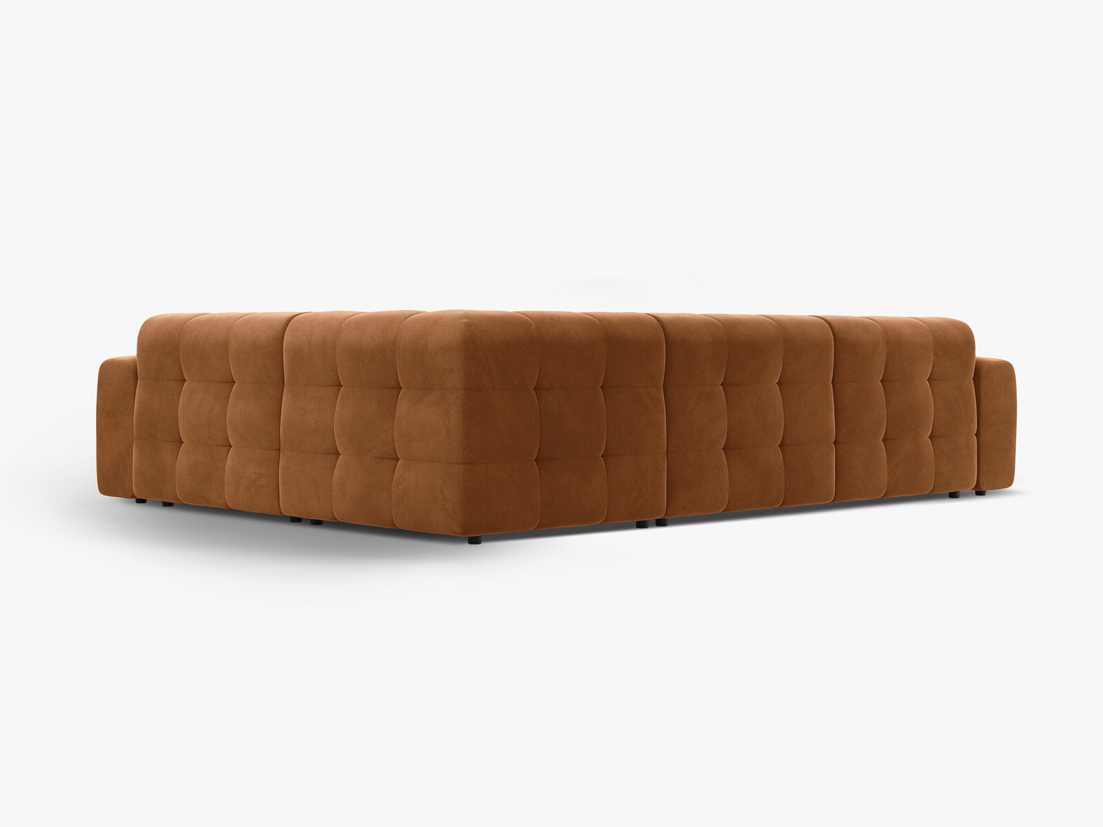 Micadoni Ecksofa Kendal 6-Sitzer Rechts Samt Kamel