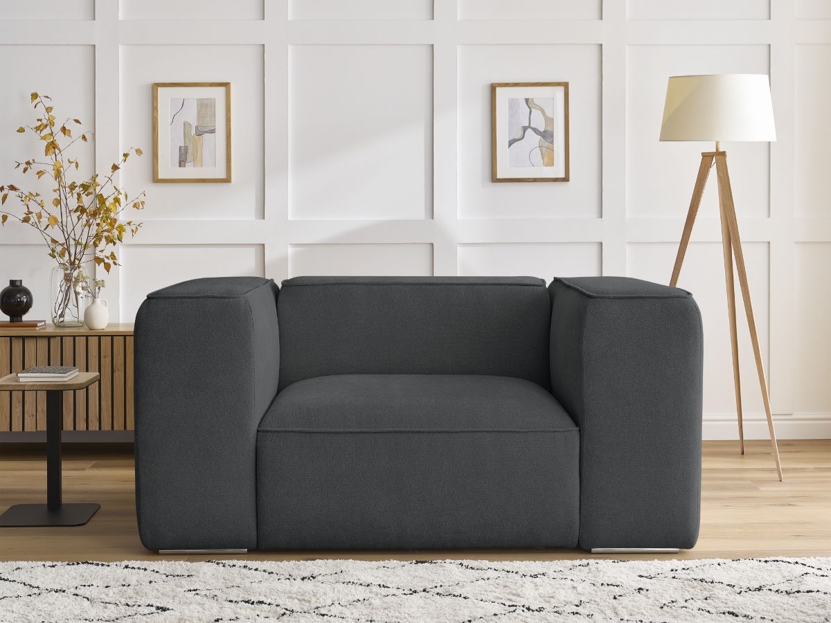Bobochic Zephyr Sessel Strukturstoff Dunkelgrau