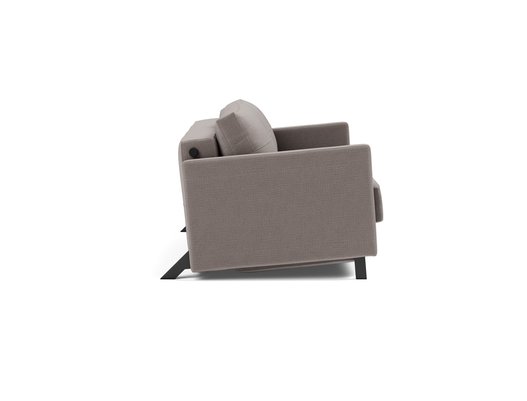 Schlafsofa Cubed mit Armlehnen 140 Chenille Esina 418-Truffle
