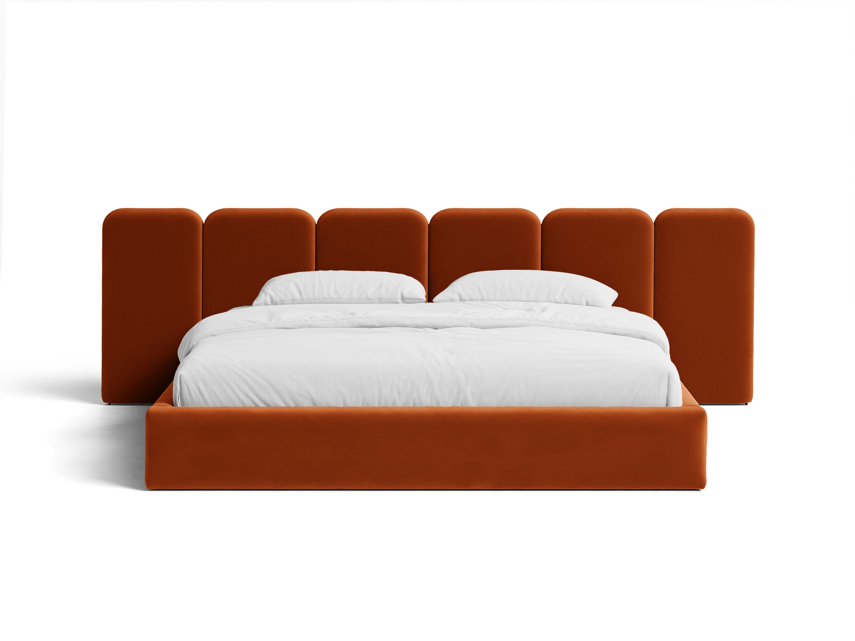 Micadoni Stauraumbett mit breitem Kopfteil Saga Samt Magic Velvet Kastanienbraun 160x200