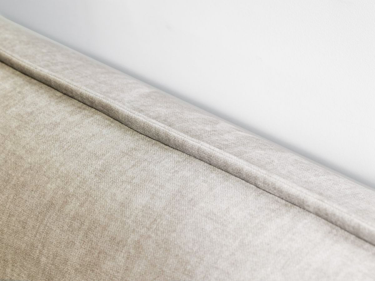 Bobochic Jade Polsterbett mit Bettkasten Stoff Beige, Liegefläche 160 × 200 cm