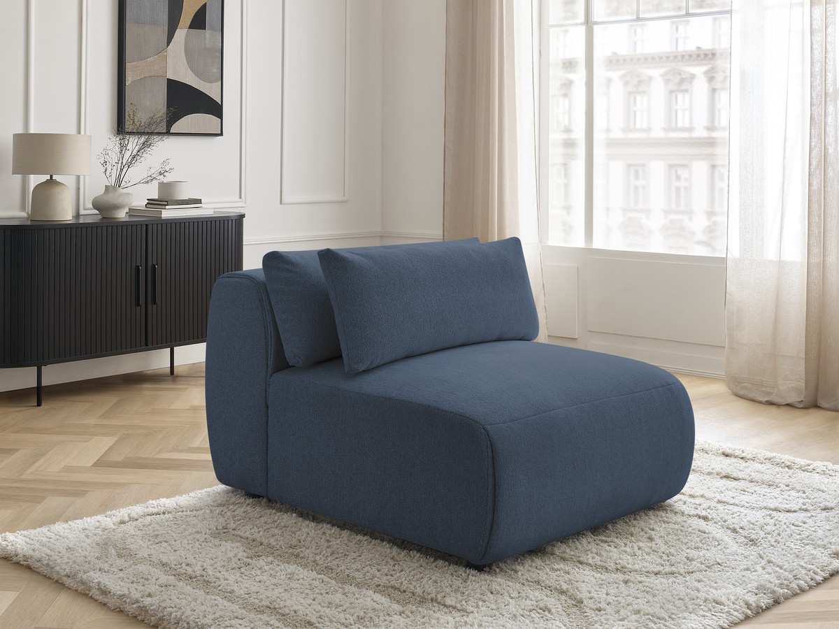 Bobochic Jana Sofamodul 1-Sitzer Melange-Stoff Blau
