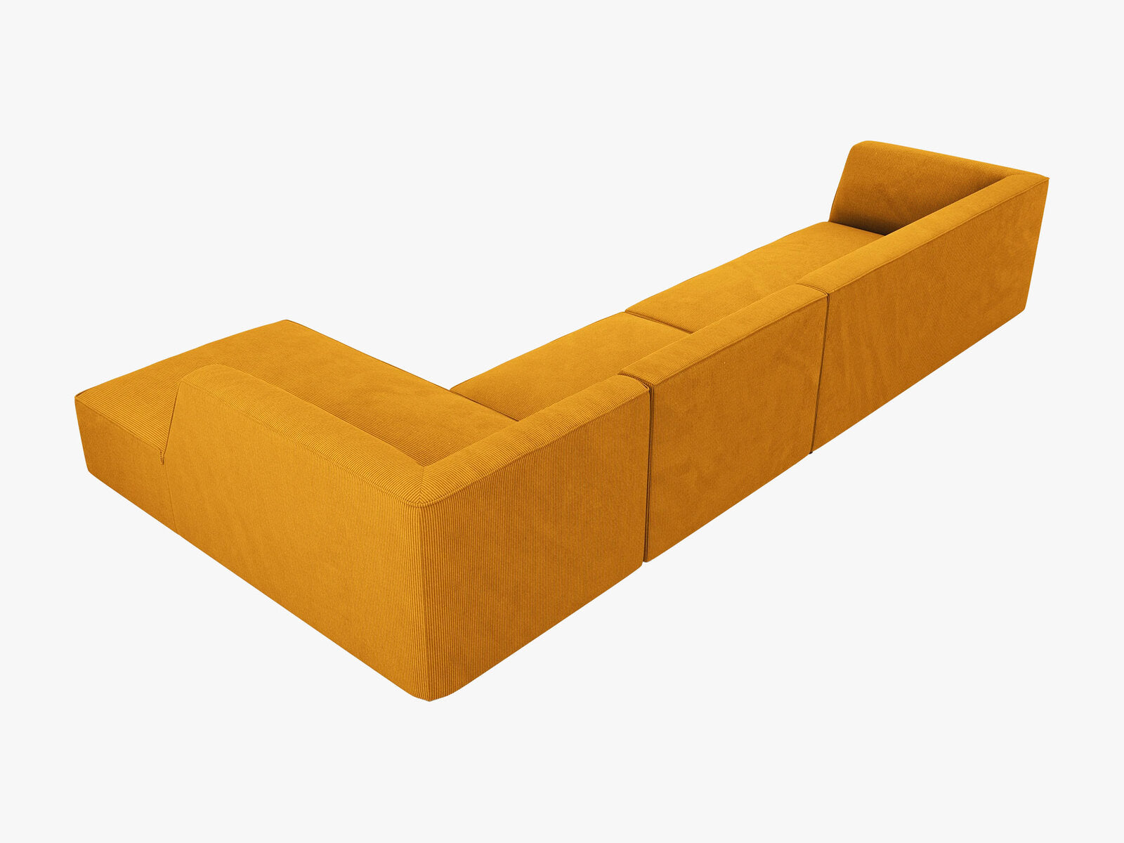 Micadoni Ecksofa Ruby 5-Sitzer Rechts Kord Scala Gelb