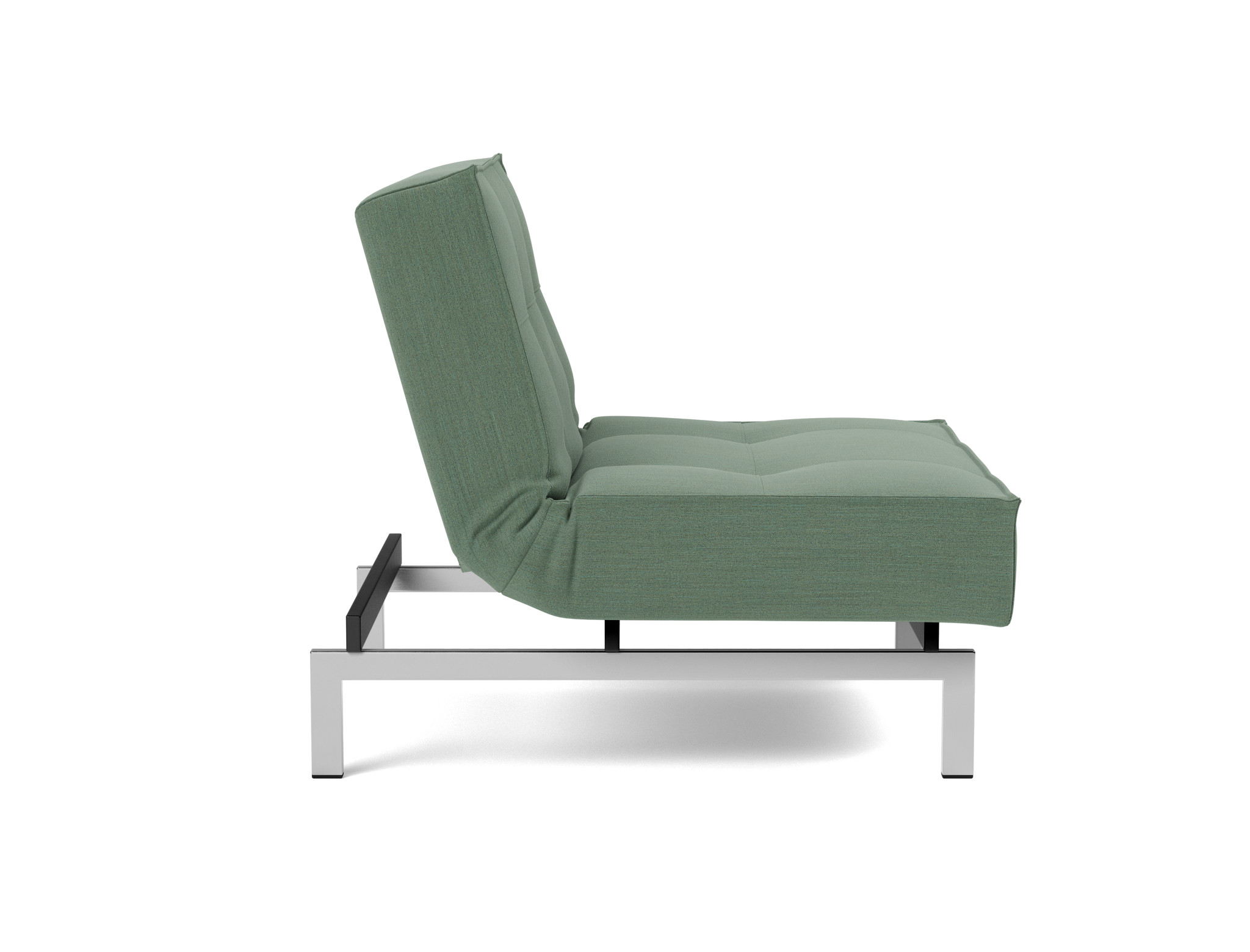 Sessel Splitback Flachgewebe Elegance 518-Green Beine Chrom