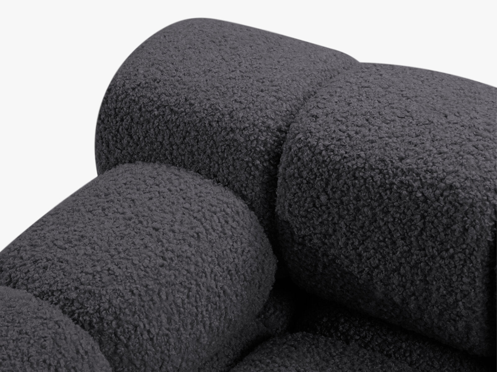 Micadoni Modulares Sofa Bellis 3-Sitzer Boucle Rolf Graphit