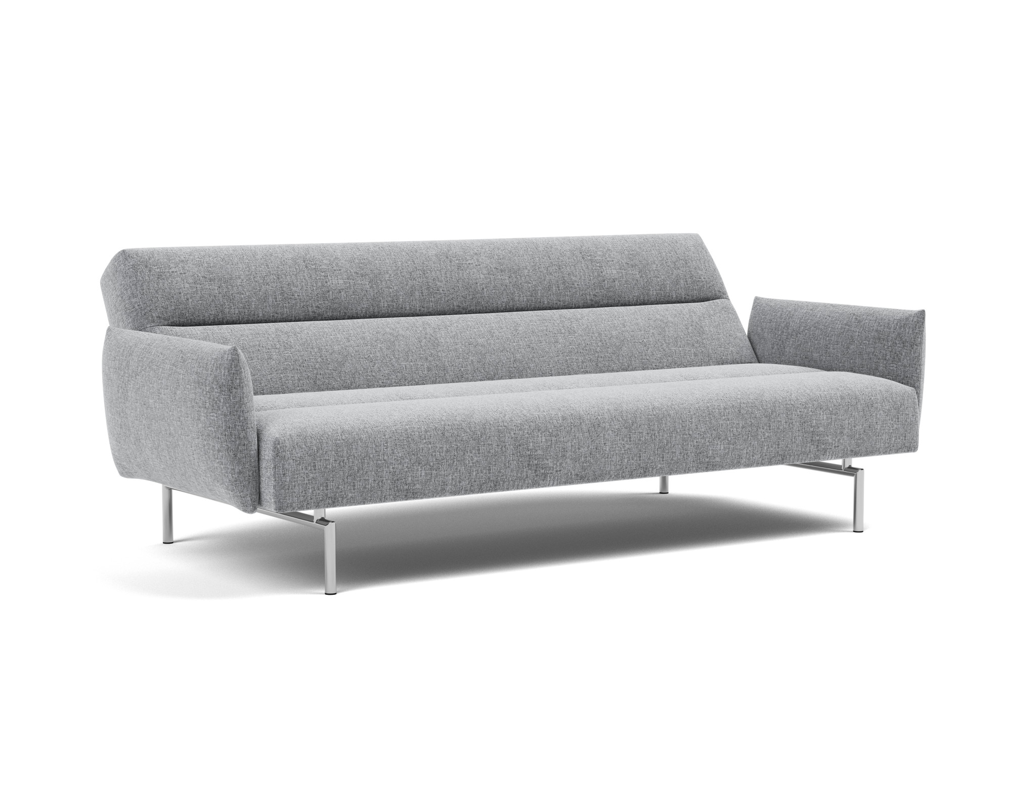 Schlafsofa Jillis mit Armlehnen Strukturierter Stoff Twist 565-Granite