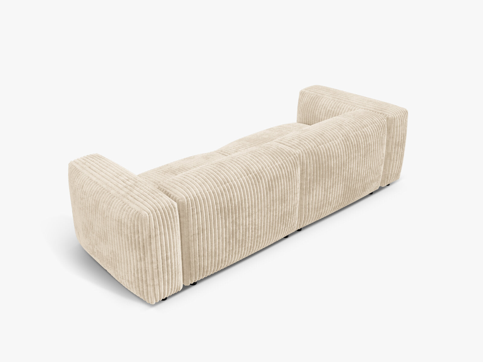 Micadoni Sofa Martina 3-Sitzer Kord Tilia Helles Beige