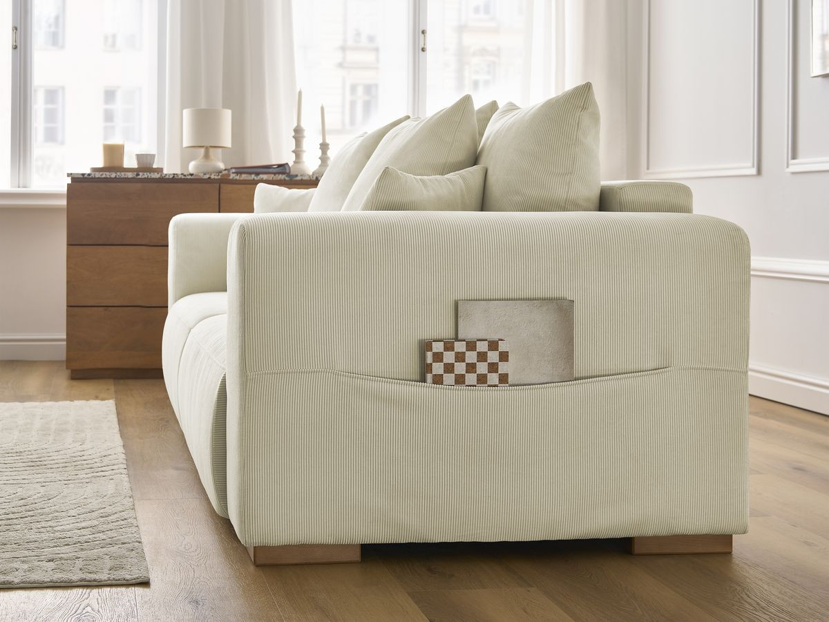 Bobochic Sidonie Sofa 3-Sitzer Cordsamt Beige