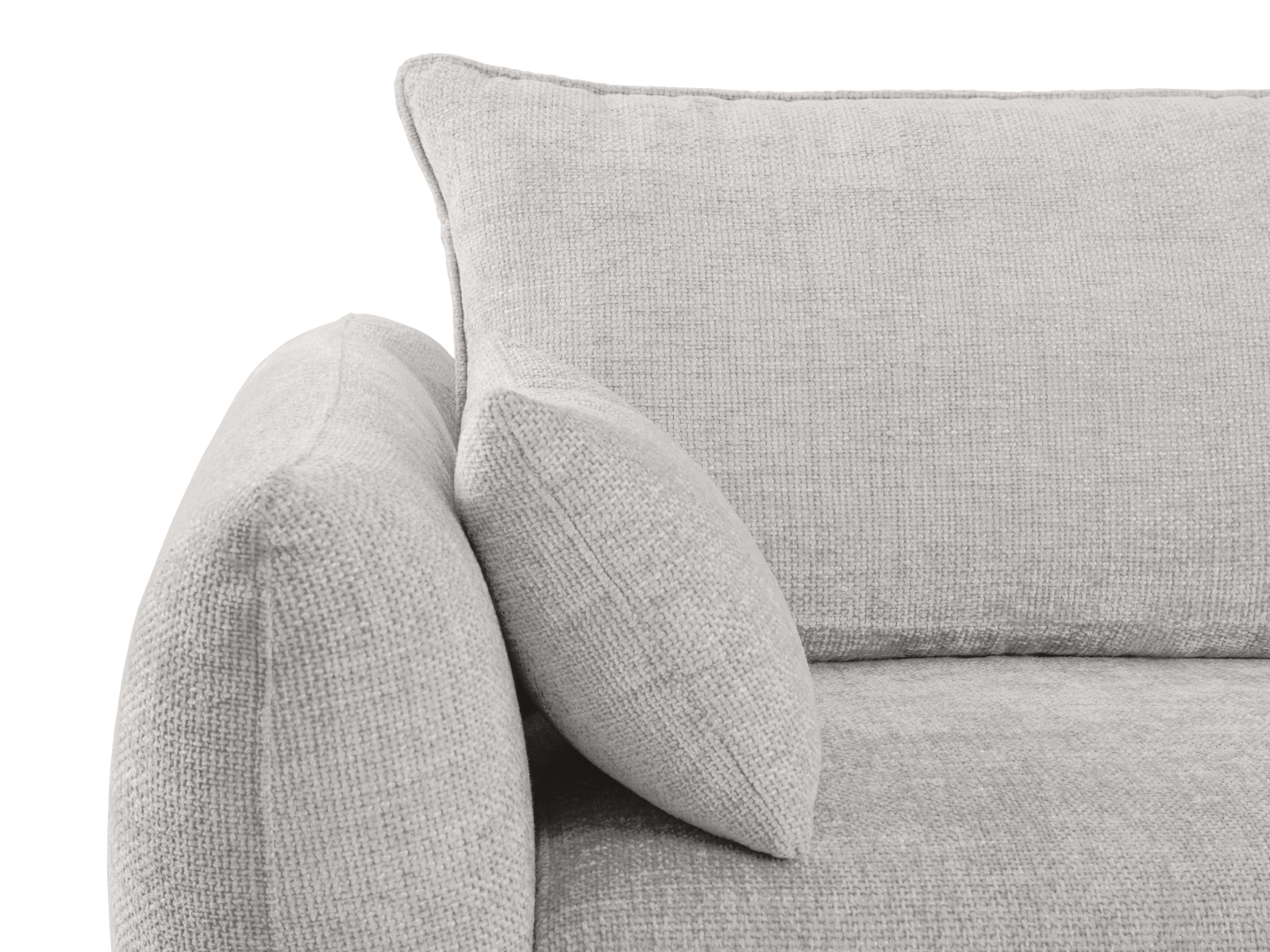 Cosmopolitan Design Schlafsofa Matera 3-Sitzer mit Bettkasten Chenille Eden Silber