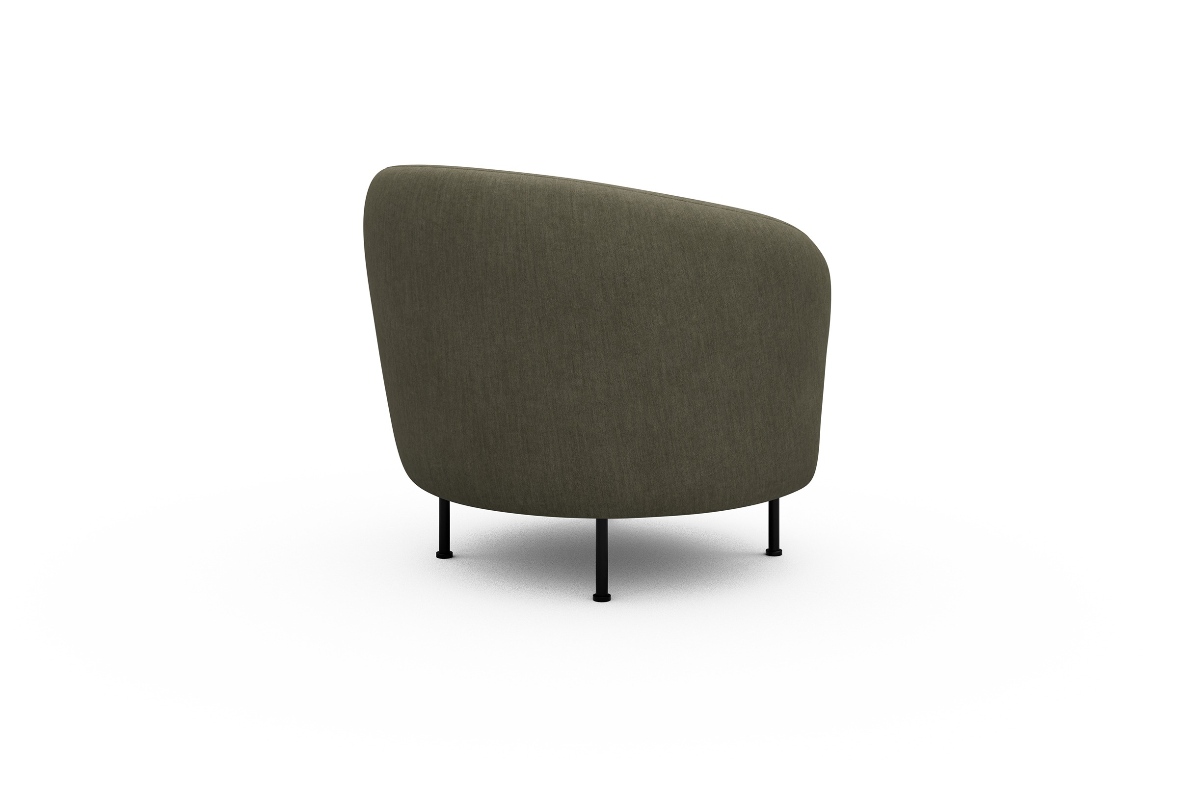 Sessel Ronda Metallbeine Schwarz Vivus-Dusty-Olive