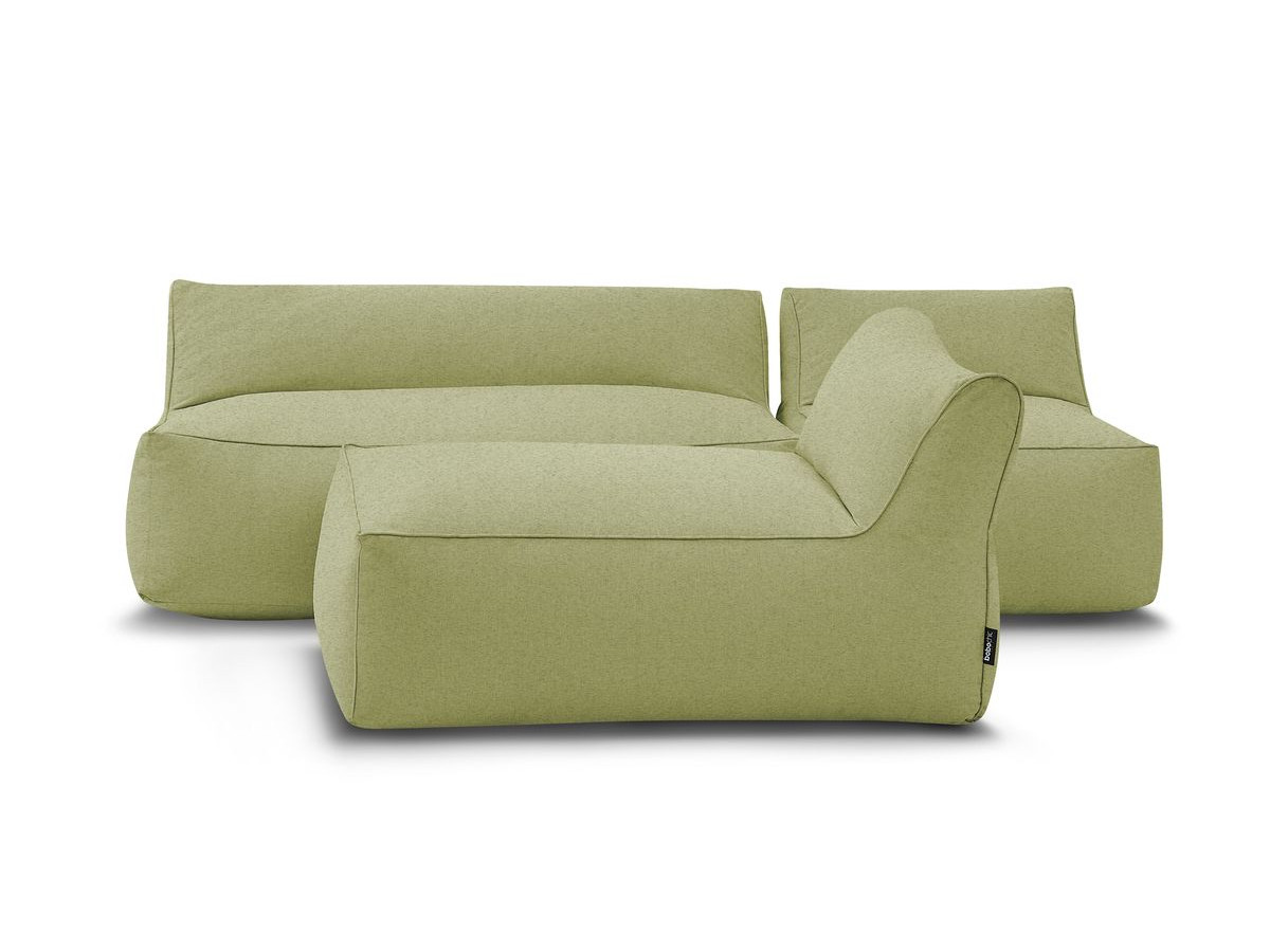Bobochic Riviera Pouf 320 × 135 cm Stoff Grün