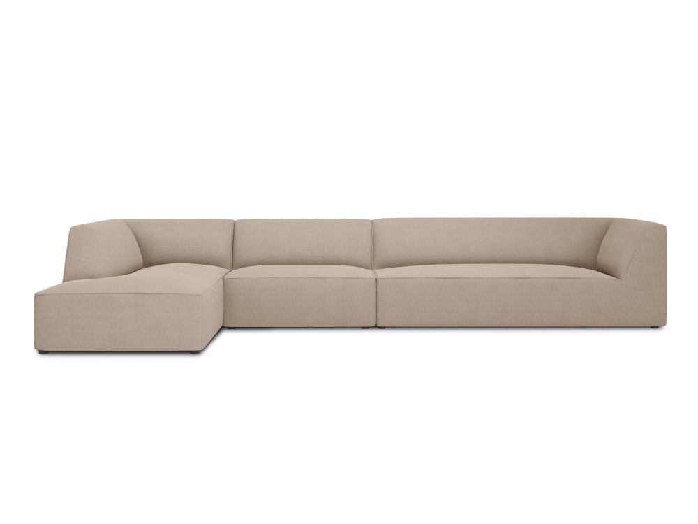 Cosmopolitan Design Ecksofa Siena 5-Sitzer Strukturierter Stoff Ottawa Dunkelbeige Links