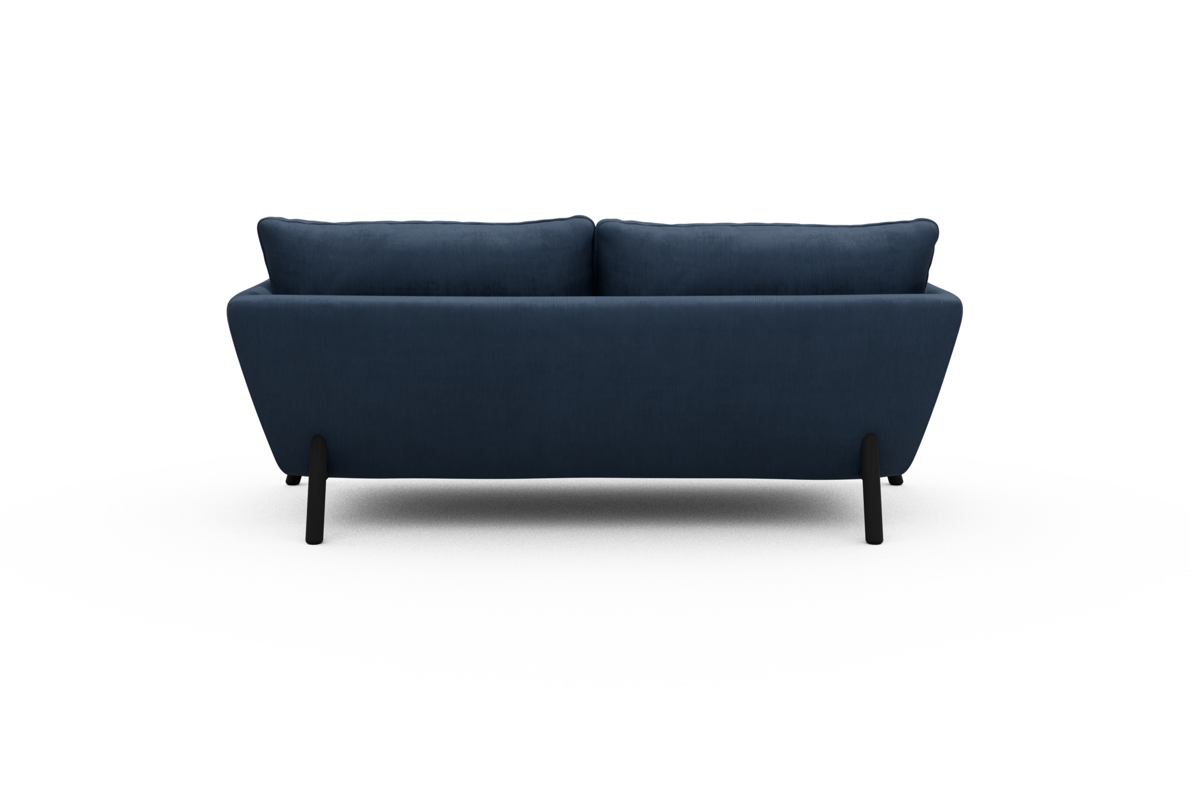 Sofa Emil 2-Sitzer Beinfarbe Eiche Schwarz Cordufine-Royal-Blue