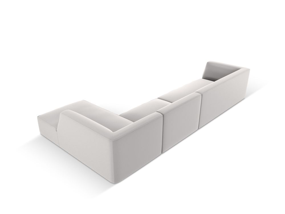 Cosmopolitan Design Ecksofa Siena 5-Sitzer Kunstleder Pacifico Hellgrau Rechts