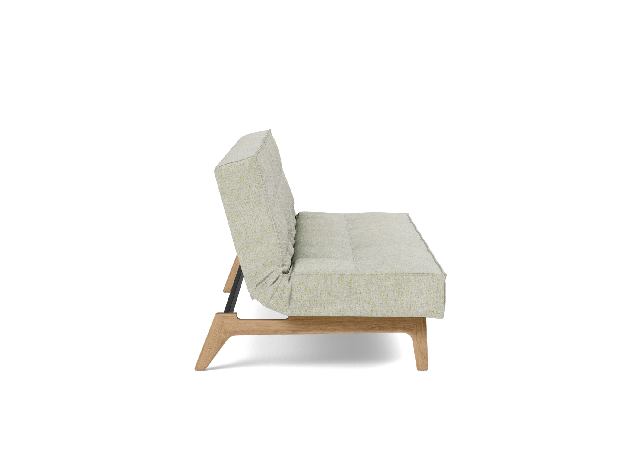 Schlafsofa Splitback Flachgewebe Avella 280-Sand Beine Eiche