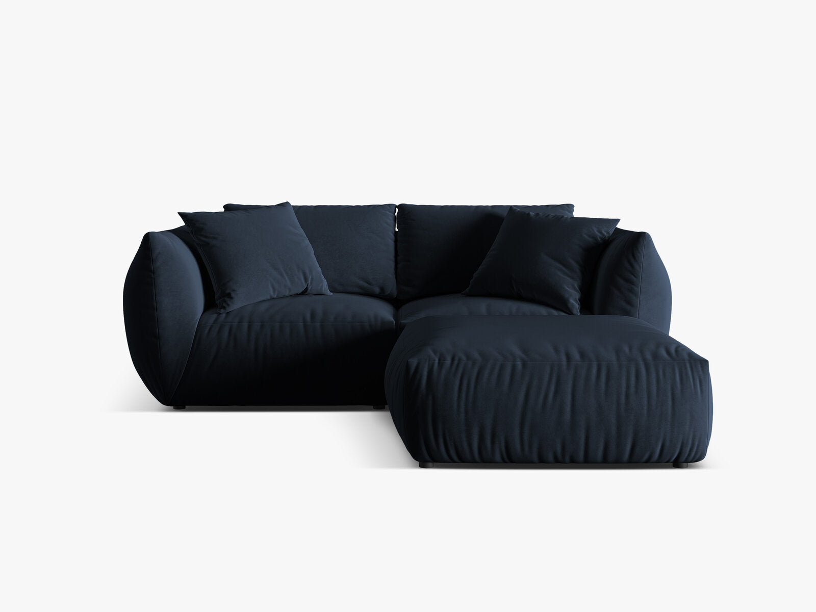 Micadoni Modulares Sofa Chris 4-Sitzer Samt Königsblau