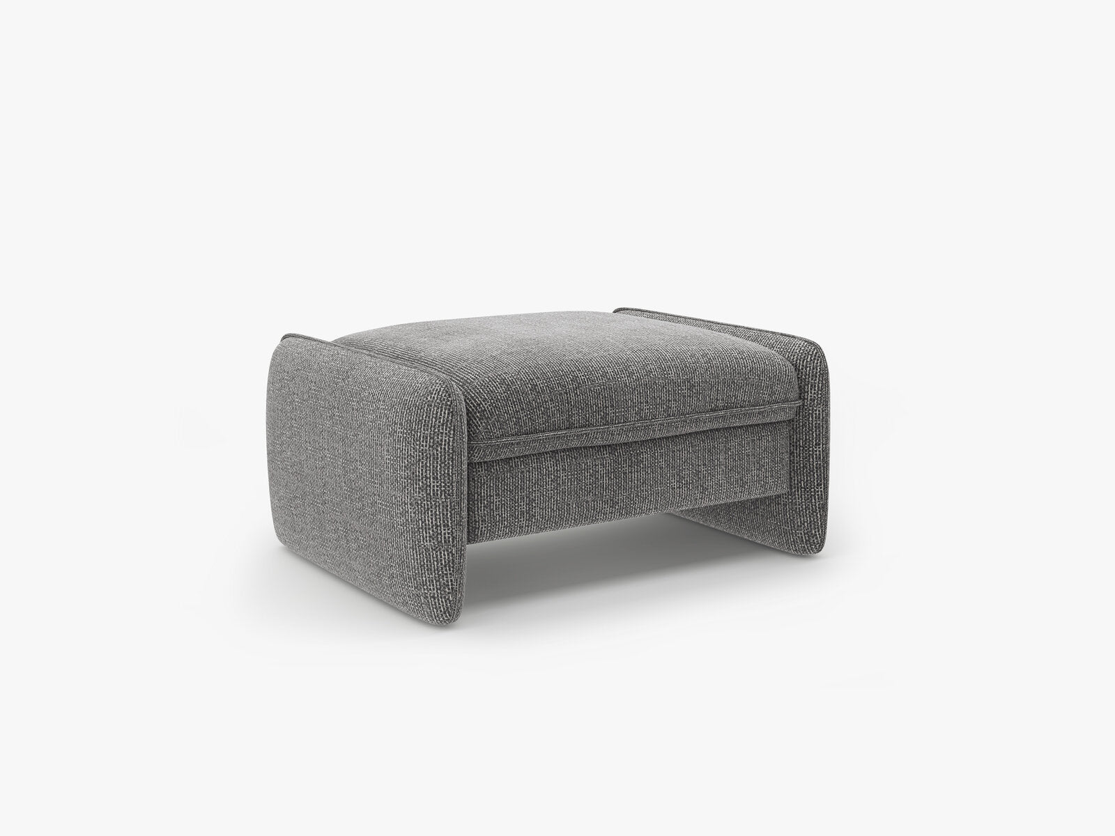 Micadoni Georgia Pouf Chenille Silencio Dunkelgrau